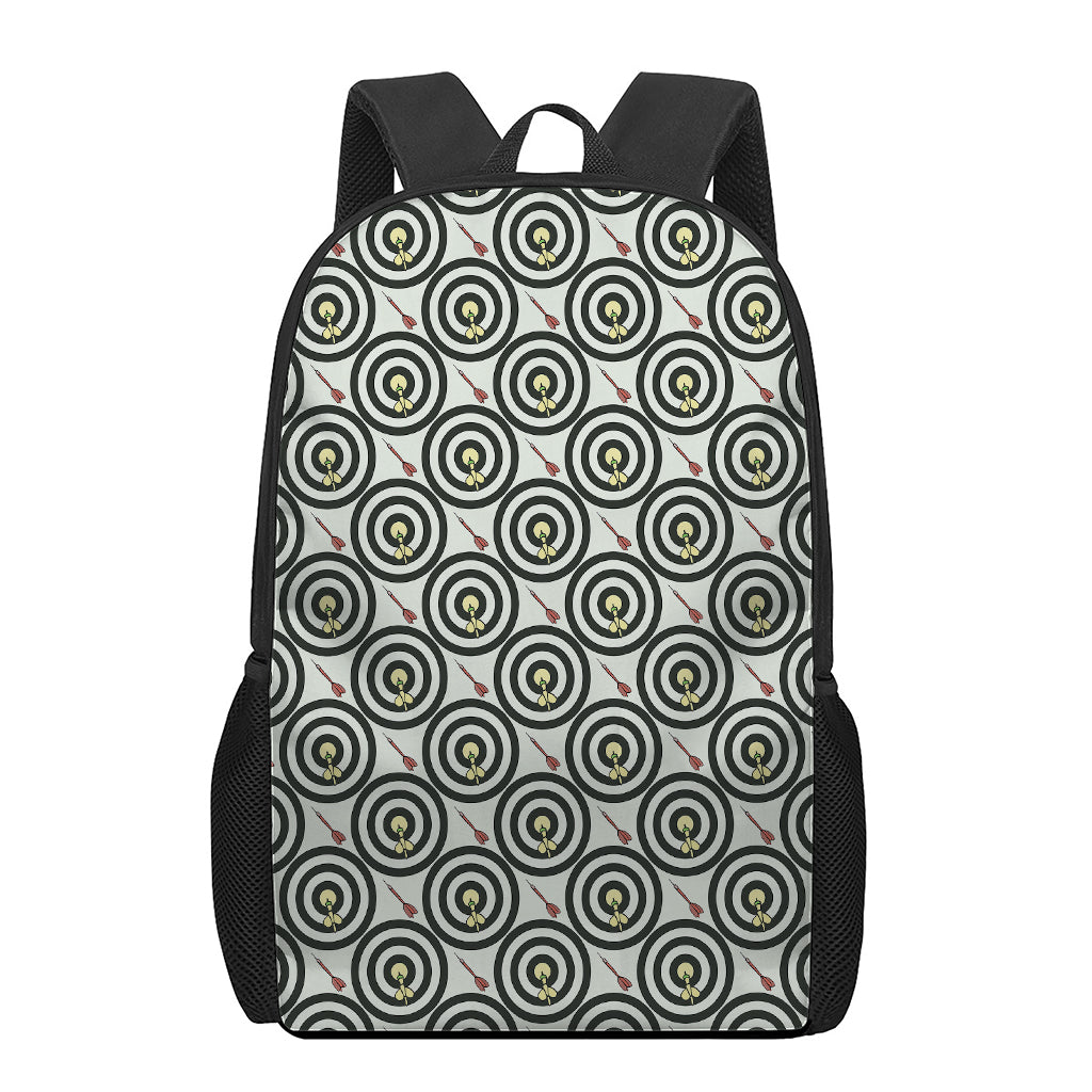 Dartboard Cartoon Pattern Print 17 Inch Backpack
