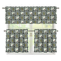 Dartboard Cartoon Pattern Print 3 Piece Kitchen Curtains