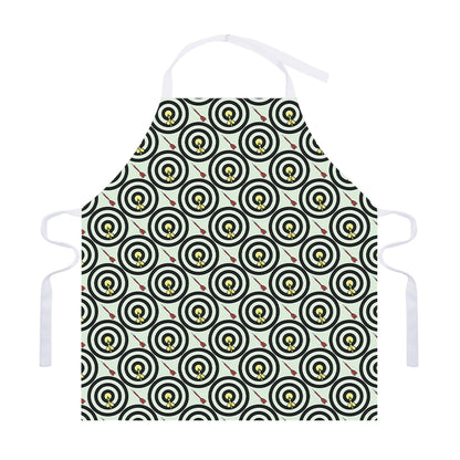 Dartboard Cartoon Pattern Print Adjustable Apron