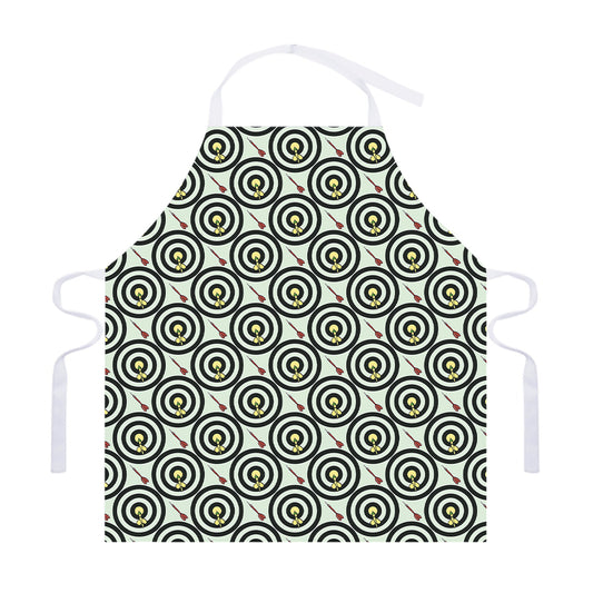 Dartboard Cartoon Pattern Print Adjustable Apron
