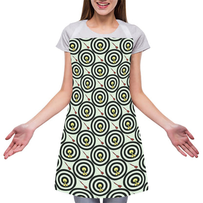 Dartboard Cartoon Pattern Print Adjustable Apron