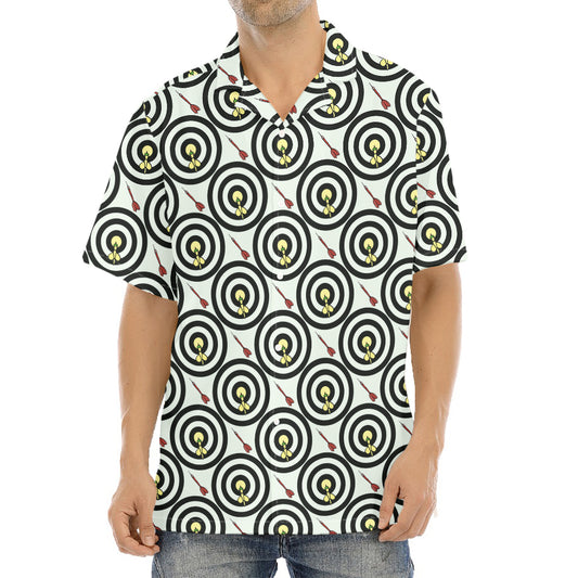 Dartboard Cartoon Pattern Print Aloha Shirt