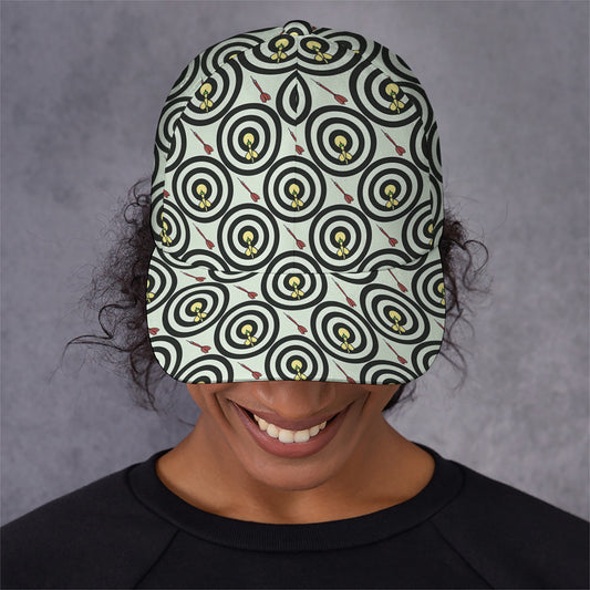 Dartboard Cartoon Pattern Print Baseball Cap