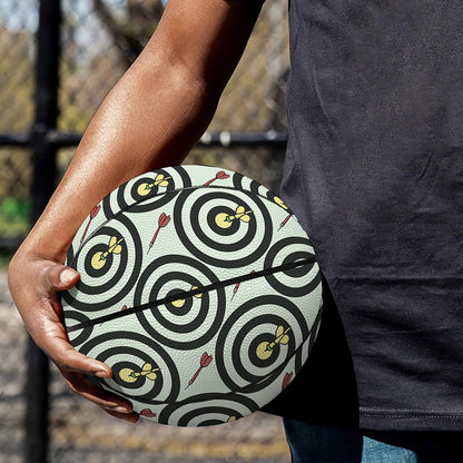Dartboard Cartoon Pattern Print Basketball