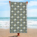 Dartboard Cartoon Pattern Print Beach Towel