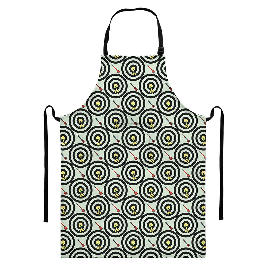 Dartboard Cartoon Pattern Print Bib Apron With Pocket