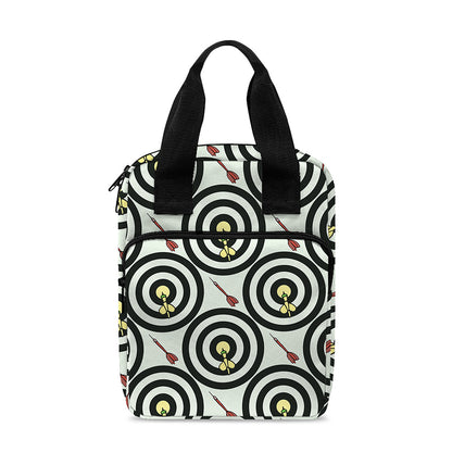 Dartboard Cartoon Pattern Print Bible Tote Bag