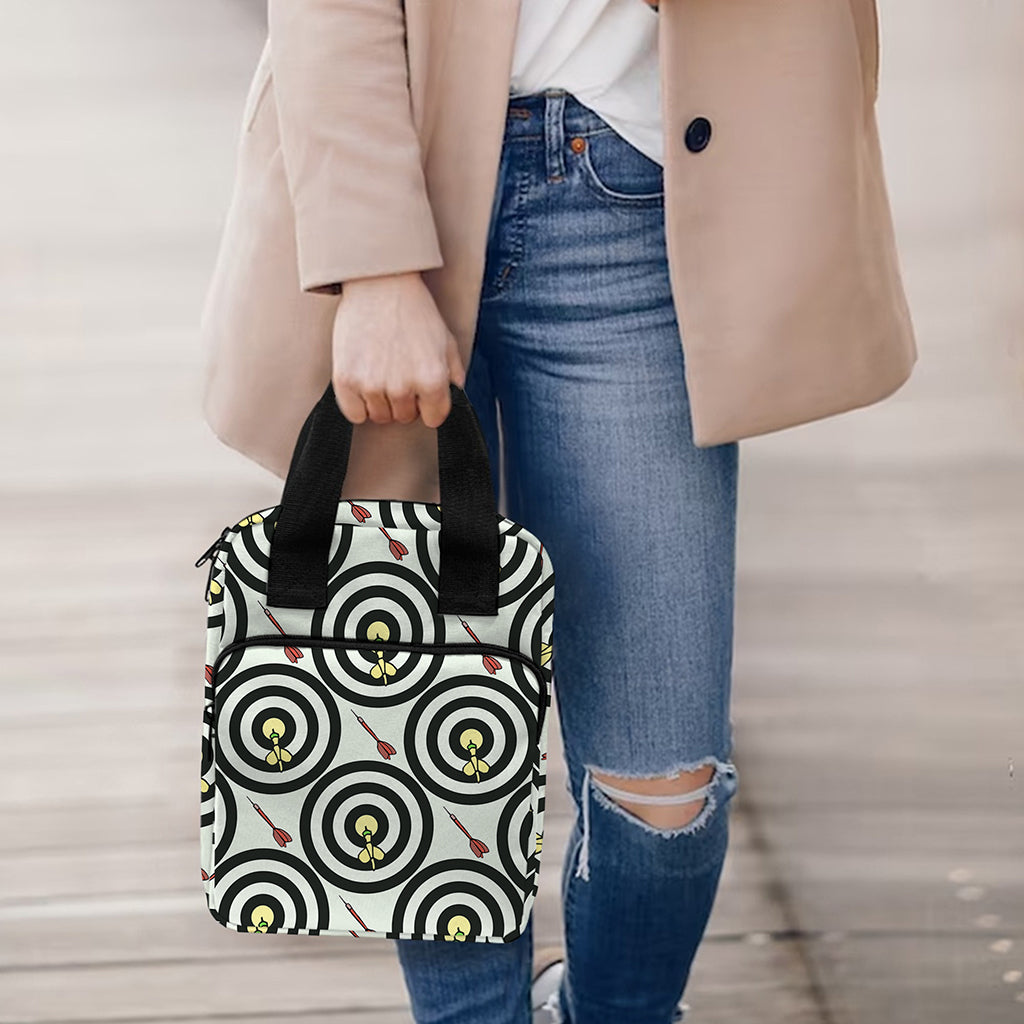 Dartboard Cartoon Pattern Print Bible Tote Bag