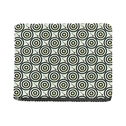Dartboard Cartoon Pattern Print Bifold Wallet