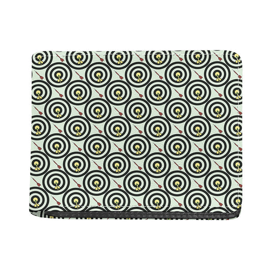 Dartboard Cartoon Pattern Print Bifold Wallet