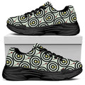 Dartboard Cartoon Pattern Print Black Chunky Shoes