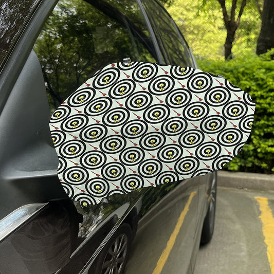 Dartboard Cartoon Pattern Print Car Side Mirror Covers