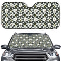 Dartboard Cartoon Pattern Print Car Windshield Sun Shade