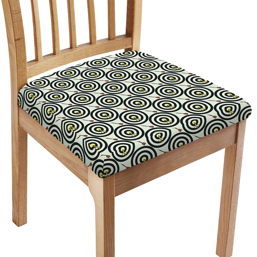 Dartboard Cartoon Pattern Print Chair Cushion Cover