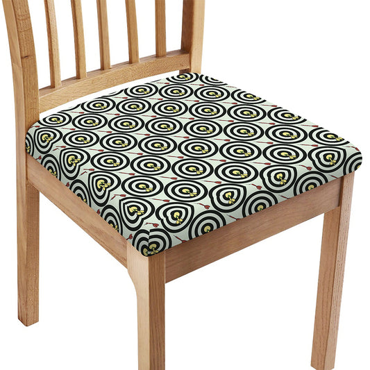 Dartboard Cartoon Pattern Print Chair Cushion Cover