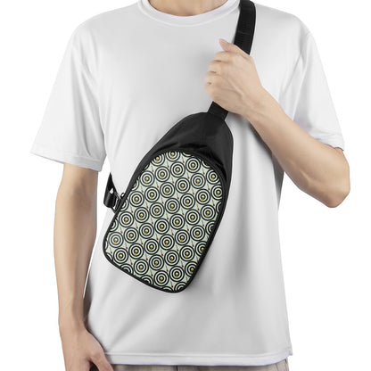 Dartboard Cartoon Pattern Print Chest Bag