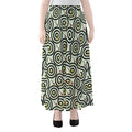 Dartboard Cartoon Pattern Print Chiffon Maxi Skirt