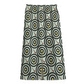 Dartboard Cartoon Pattern Print Cotton Front Slit Maxi Skirt