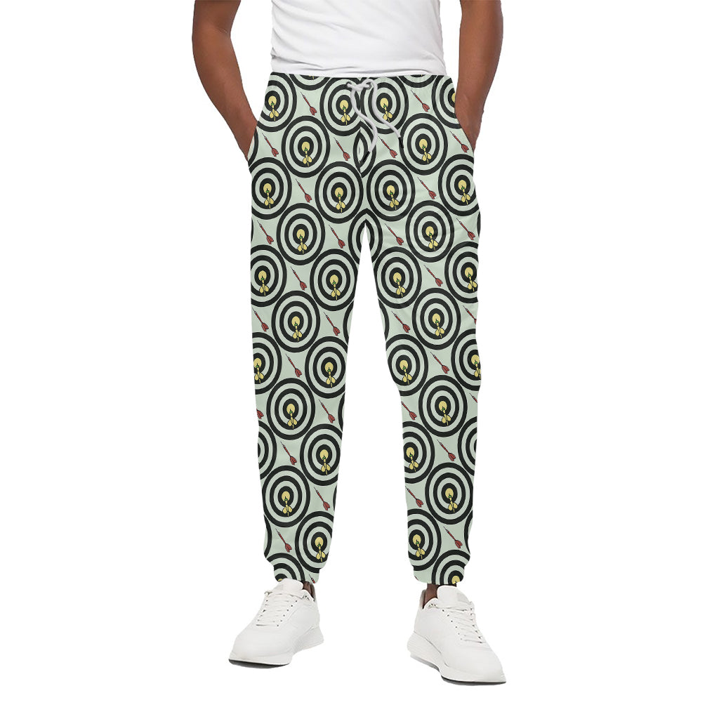 Dartboard Cartoon Pattern Print Cotton Pants