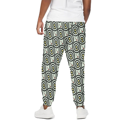 Dartboard Cartoon Pattern Print Cotton Pants