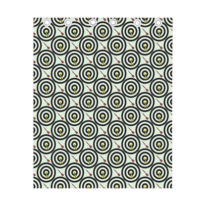 Dartboard Cartoon Pattern Print Curtain