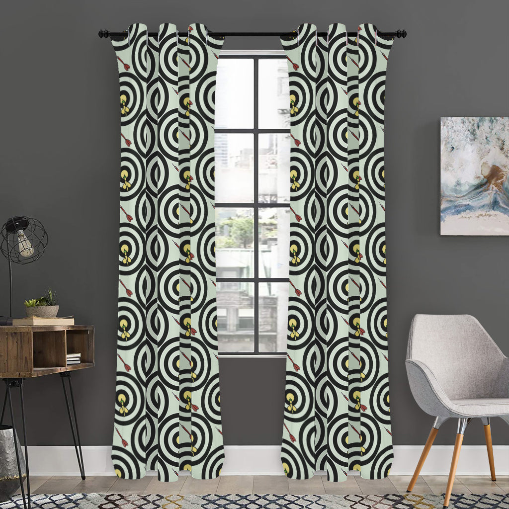 Dartboard Cartoon Pattern Print Curtain