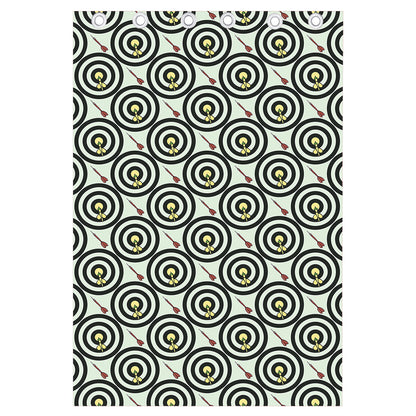 Dartboard Cartoon Pattern Print Curtain