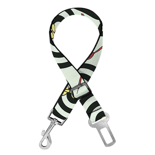 Dartboard Cartoon Pattern Print Dog Seat Belt