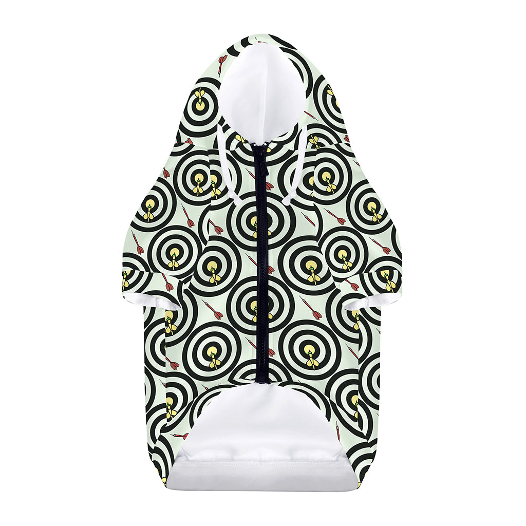 Dartboard Cartoon Pattern Print Dog Zip Up Hoodie
