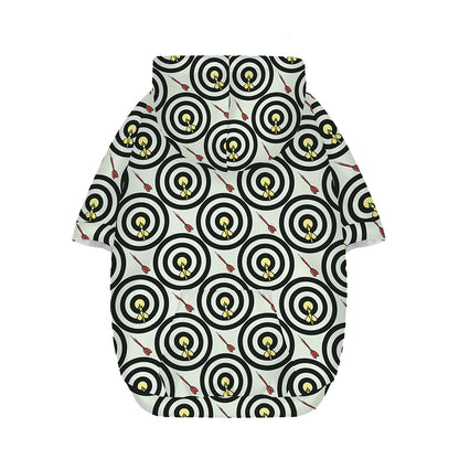 Dartboard Cartoon Pattern Print Dog Zip Up Hoodie