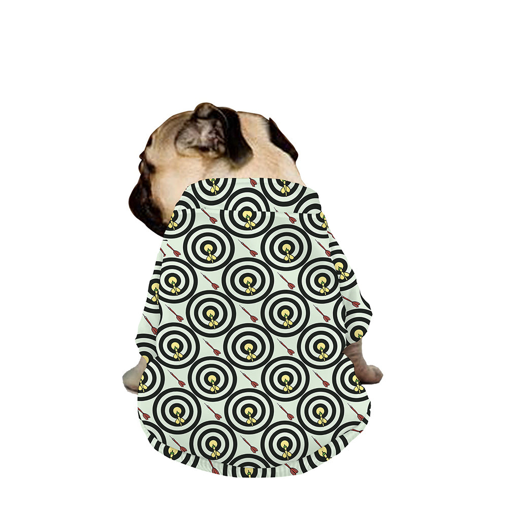 Dartboard Cartoon Pattern Print Dog Zip Up Jacket