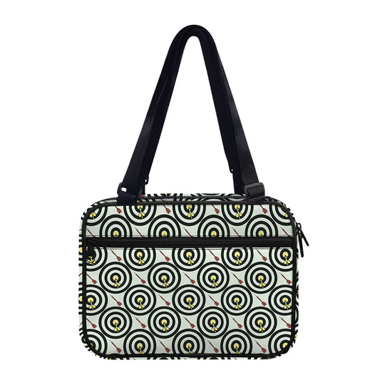 Dartboard Cartoon Pattern Print Double Strap Bible Bag