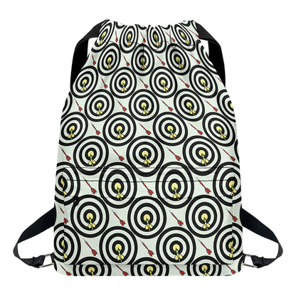 Dartboard Cartoon Pattern Print Drawstring Backpack