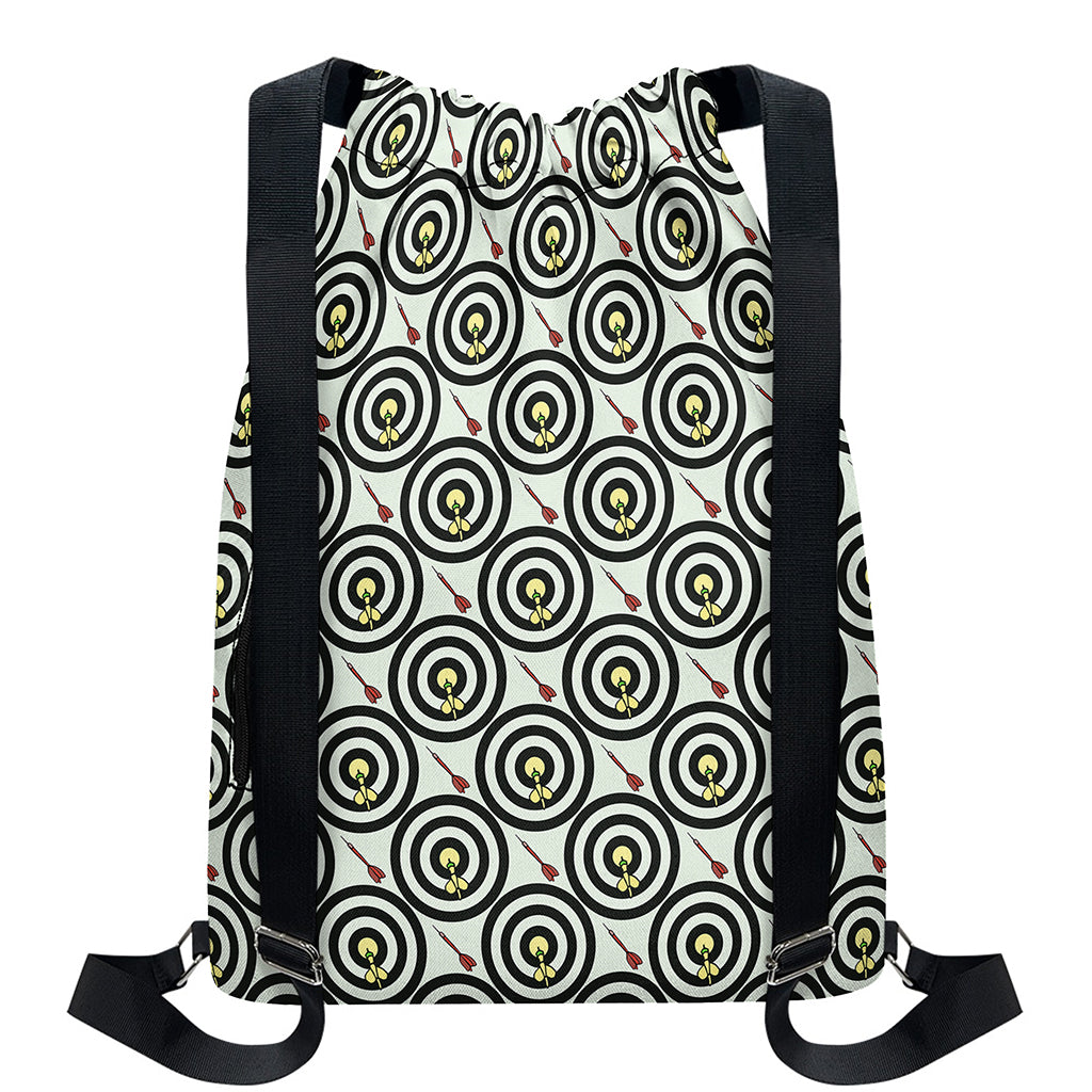 Dartboard Cartoon Pattern Print Drawstring Backpack