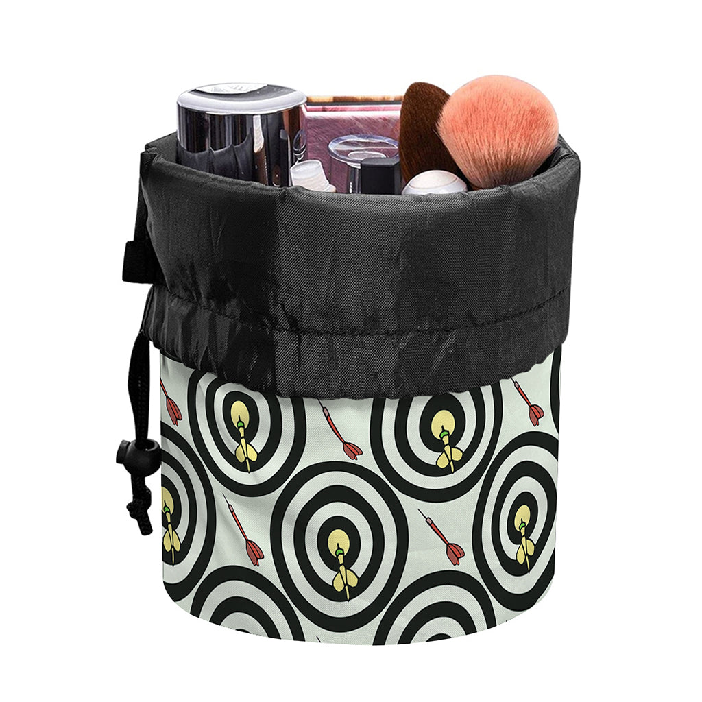 Dartboard Cartoon Pattern Print Drawstring Makeup Bag