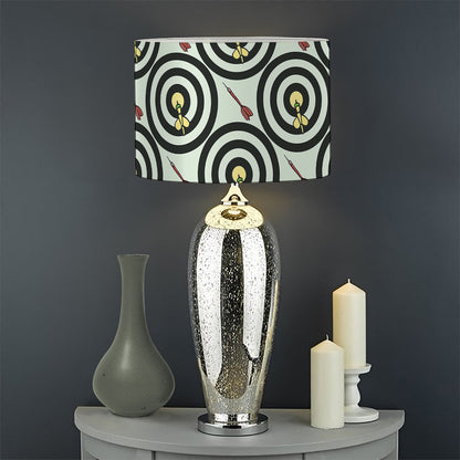 Dartboard Cartoon Pattern Print Drum Lamp Shade