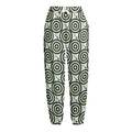 Dartboard Cartoon Pattern Print Fleece Lined Knit Pants