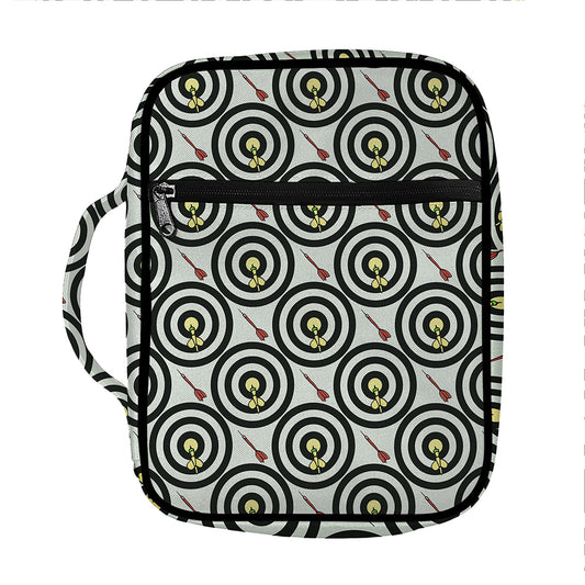Dartboard Cartoon Pattern Print Front Pocket Bible Bag