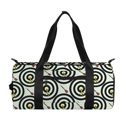 Dartboard Cartoon Pattern Print Gym Bag