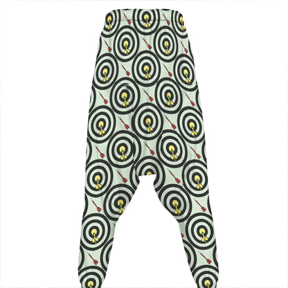 Dartboard Cartoon Pattern Print Hammer Pants