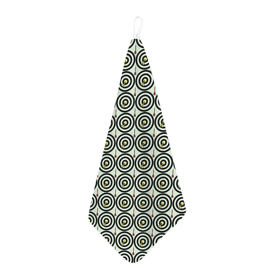 Dartboard Cartoon Pattern Print Hand Towel