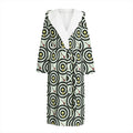 Dartboard Cartoon Pattern Print Hooded Bathrobe