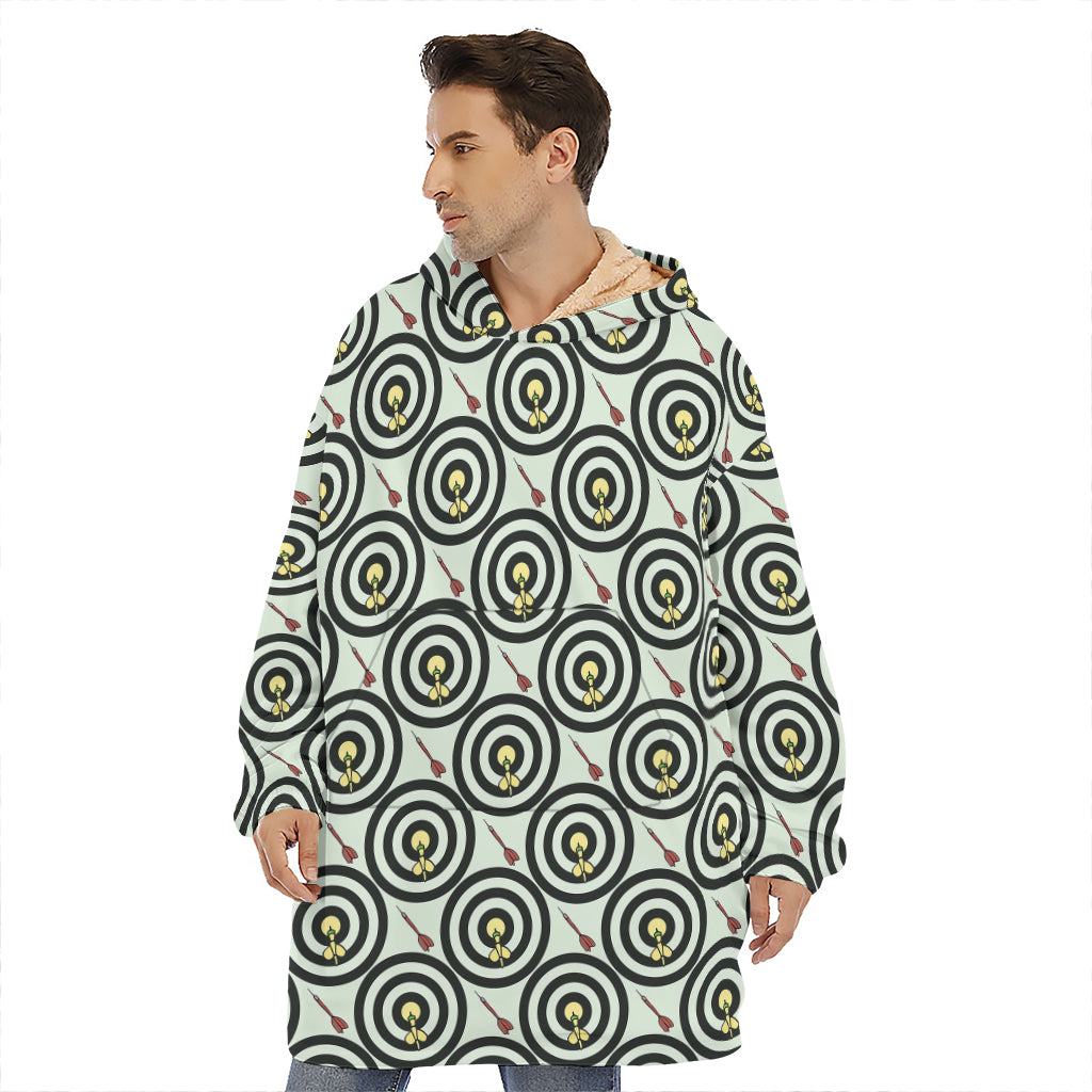 Dartboard Cartoon Pattern Print Hoodie Blanket