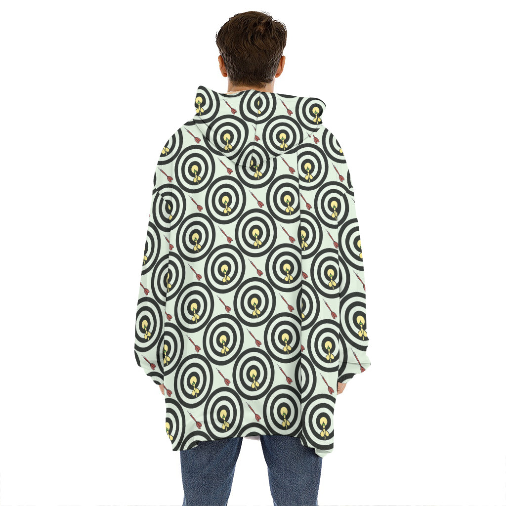 Dartboard Cartoon Pattern Print Hoodie Blanket