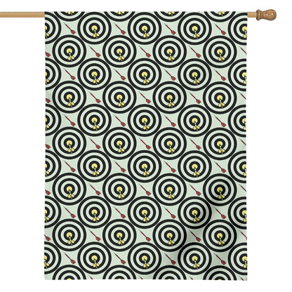 Dartboard Cartoon Pattern Print House Flag