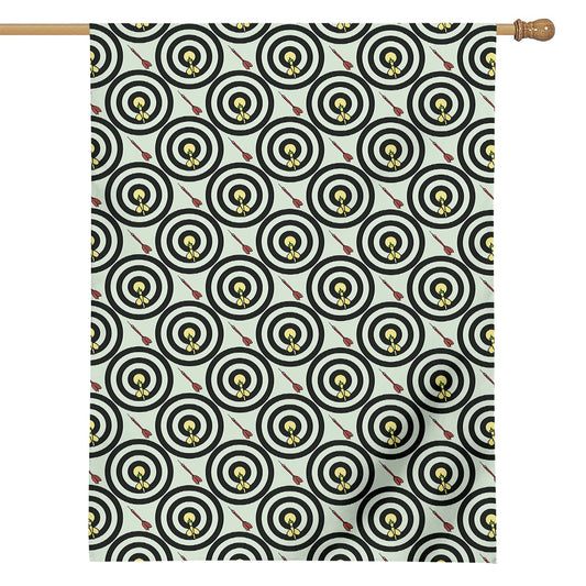 Dartboard Cartoon Pattern Print House Flag