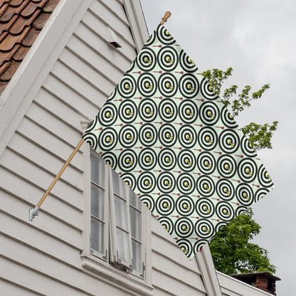 Dartboard Cartoon Pattern Print House Flag