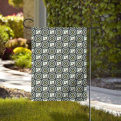 Dartboard Cartoon Pattern Print House Flag