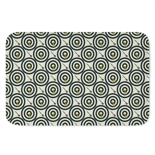 Dartboard Cartoon Pattern Print Indoor Door Mat
