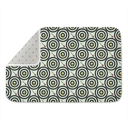 Dartboard Cartoon Pattern Print Indoor Door Mat